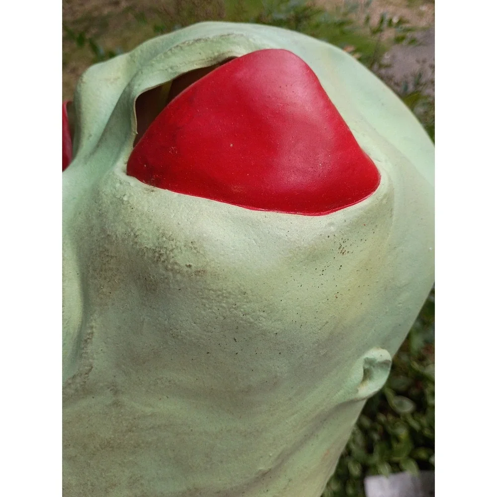 Vintage ALIEN Mask  - 1997 The Paper Magic Group Halloween Green Red Eyes